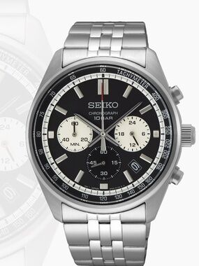Seiko Chronograph, reverse panda, SSB429P1, Never worn